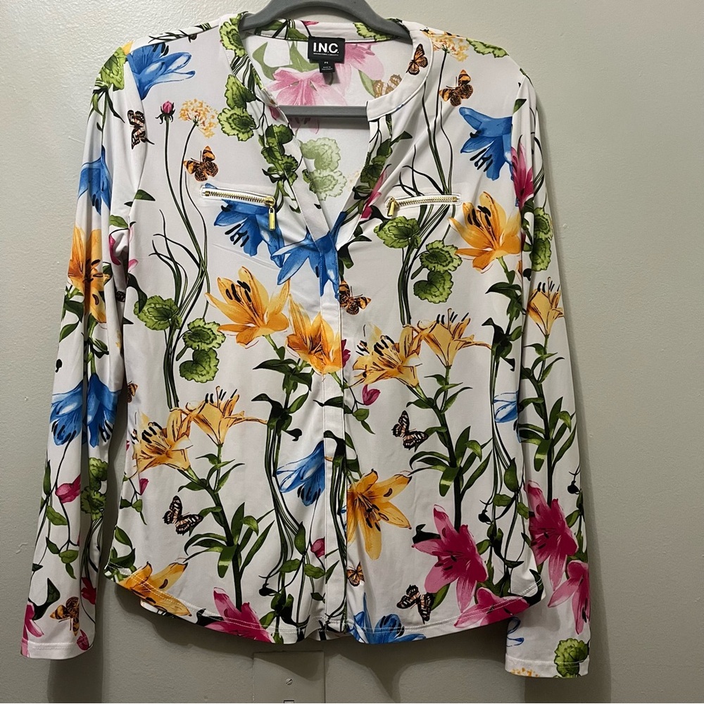 INC Long Sleeved Top Size PS